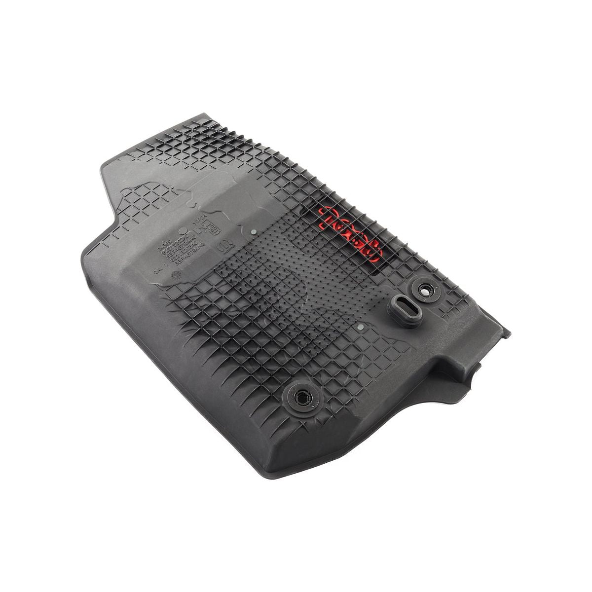 Mopar All-Weather Front & Rear Floor Liner Set (Red logo) for 2018-C Jeep Wrangler JLU 4 Door Models 82216623AA