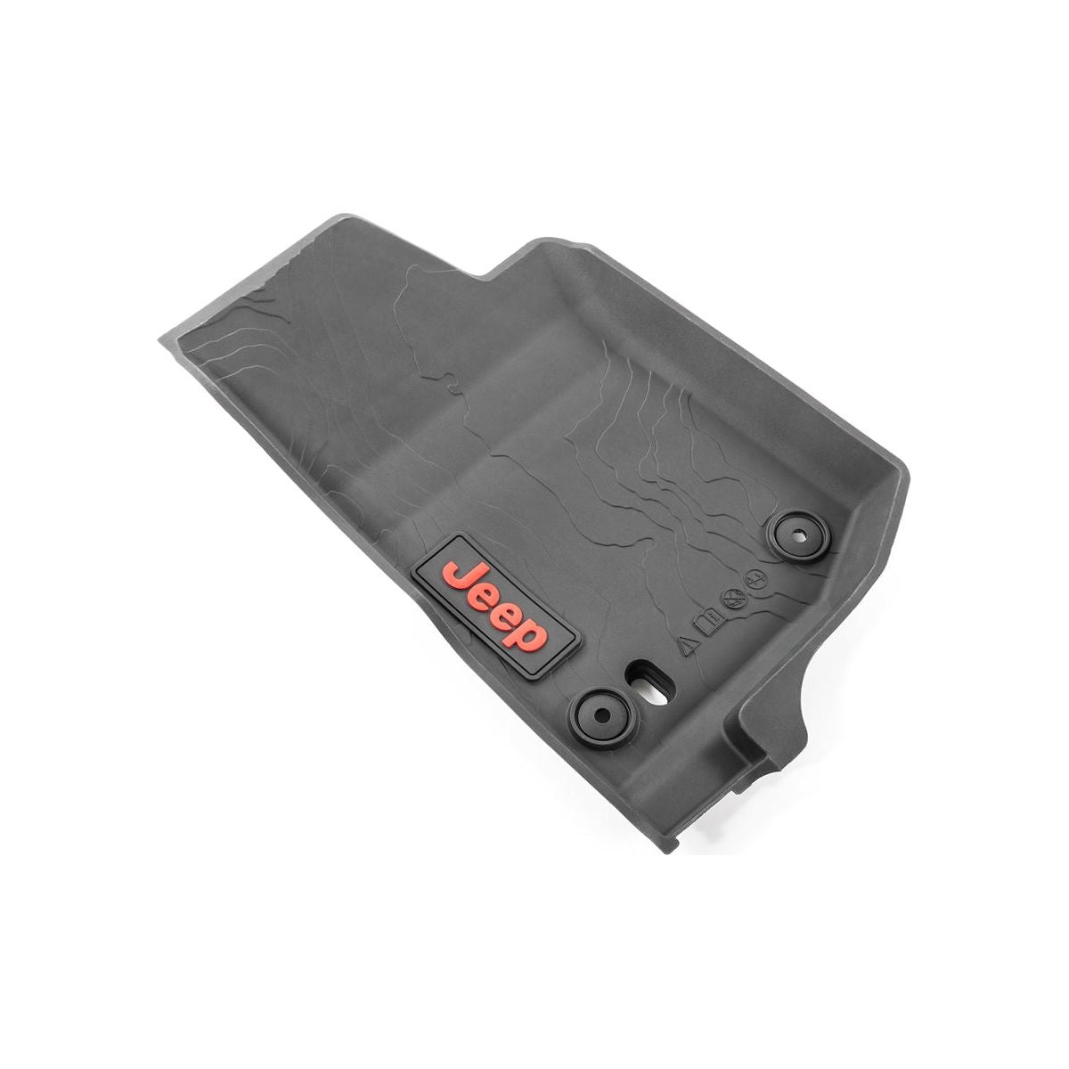 Mopar All-Weather Front & Rear Floor Liner Set (Red logo) for 2018-C Jeep Wrangler JLU 4 Door Models 82216623AA