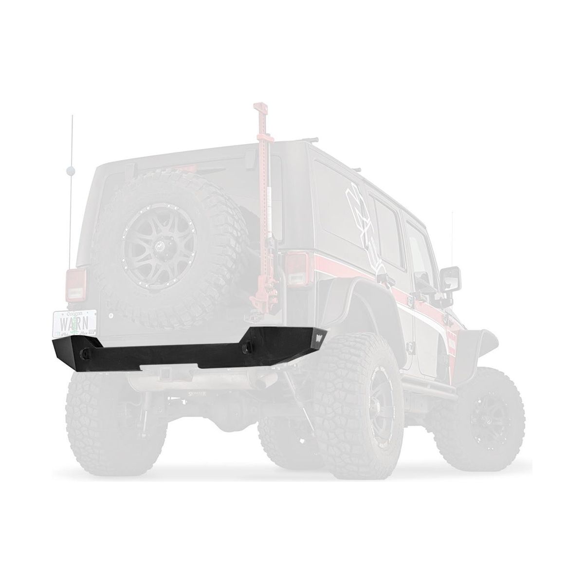 Warn Elite Series Rear Bumper (Black) for 07-18 Jeep Wrangler JK 89525