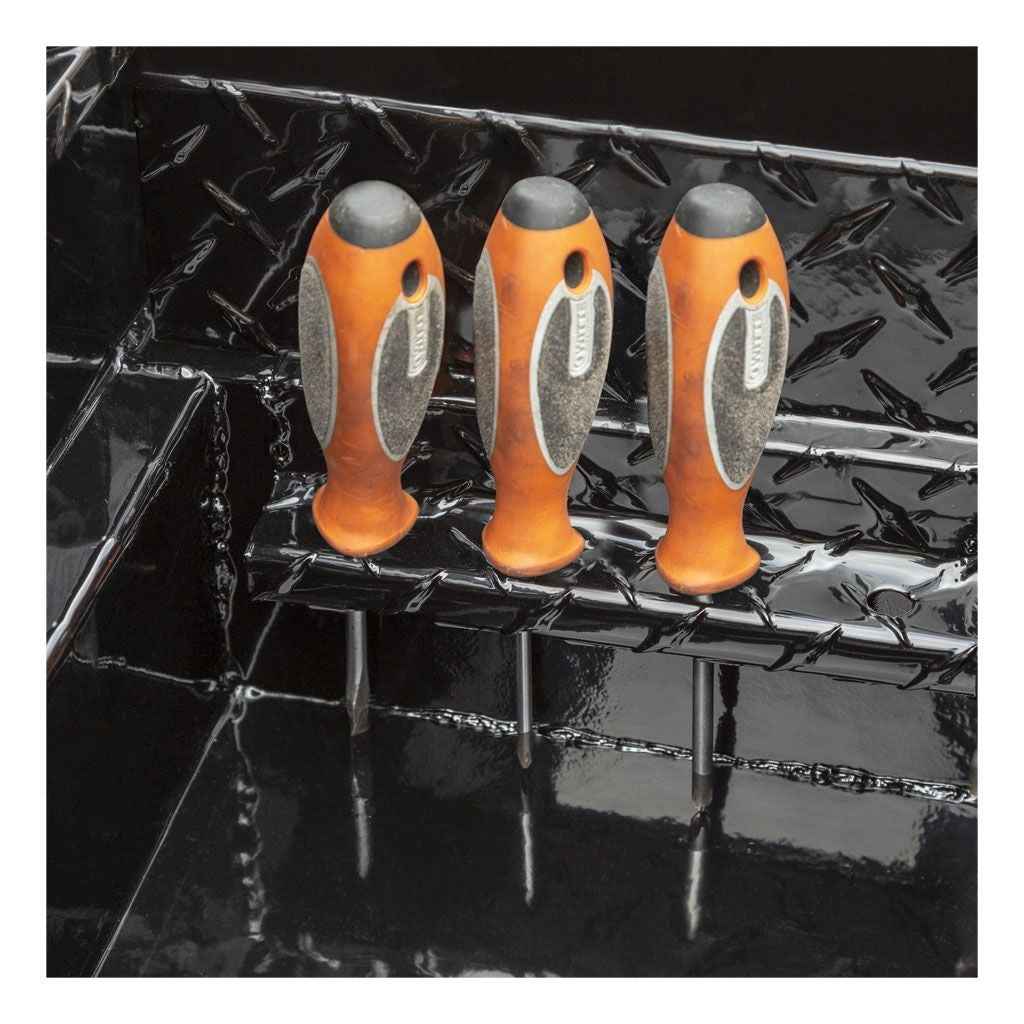 UWS Gloss Black Aluminum 60" Angled Crossover Truck Tool Box EC10182