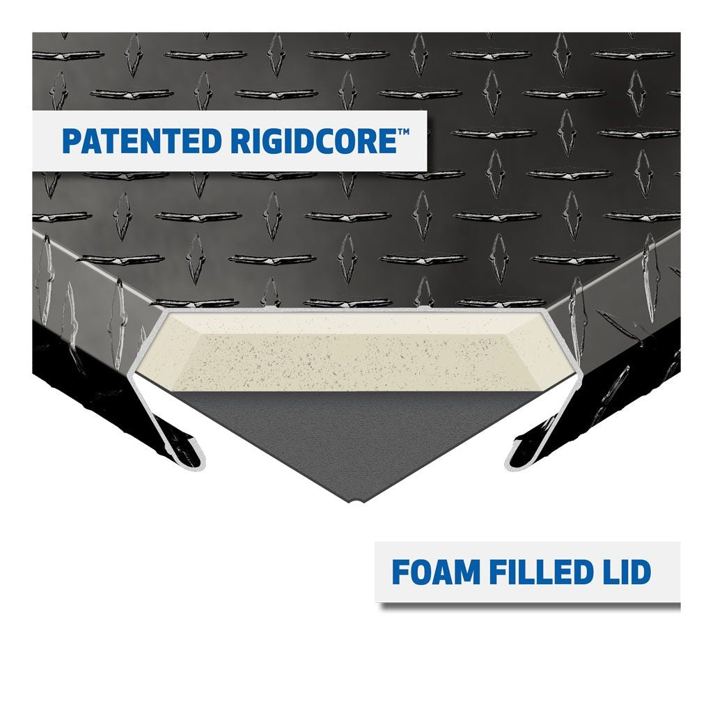 UWS Gloss Black Aluminum 60" Angled Crossover Truck Tool Box EC10182