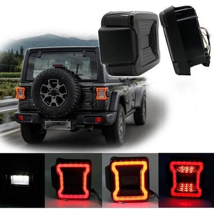 NVE Off Road LED Blackout Series Tail Lights for 18-C Jeep Wrangler JL-JLU