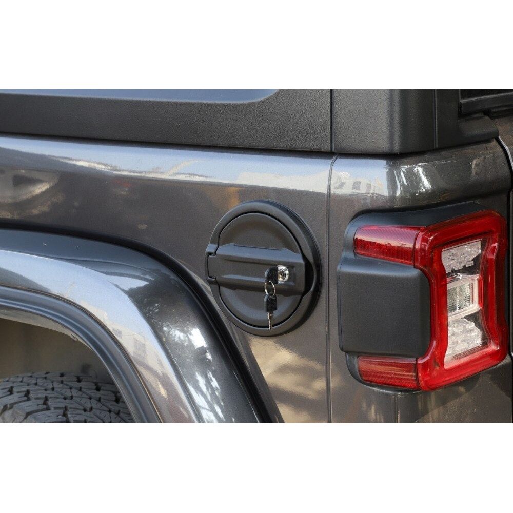 Black Fuel Filler Door Cover Gas Tank Cap with Lock Exterior for 18-20 Jeep  Wrangler JL  Gladiator JT – GTA JEEPS  TRUCKS