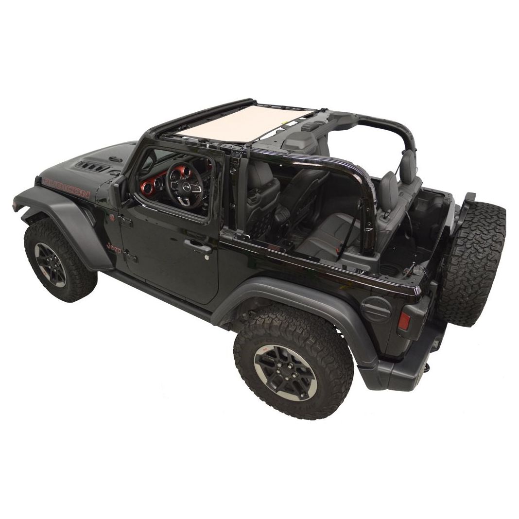 Dirtydog 4X4 Sun Screen Front for 2018-Up Jeep JL - JLU 4 Door - JT Gladiator (Select your color)