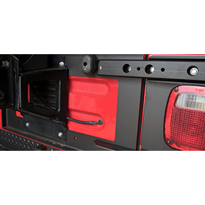 MOR-ryde Jeep Wrangler Tailgate Reinforcement Fits TJ - Up To 33 Inch Tire (Black)