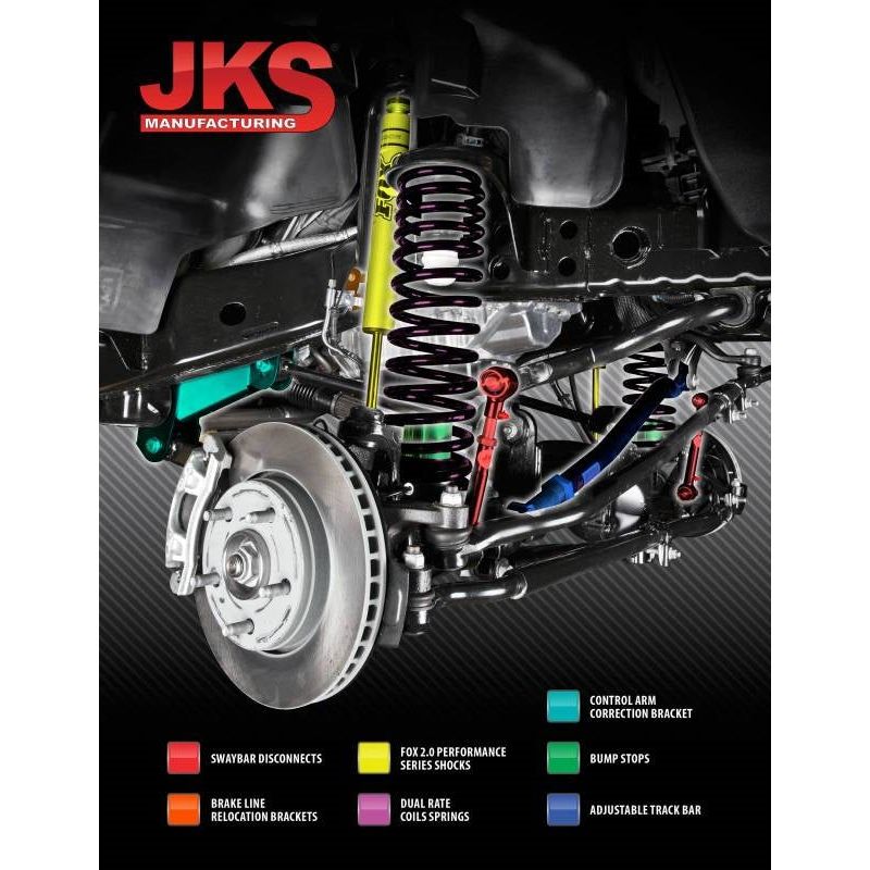 JKS 2.5" Suspension System J-Venture for 2007-2018 Jeep Wrangler JK (2 Door) JSPEC103K I JSPEC103KFP