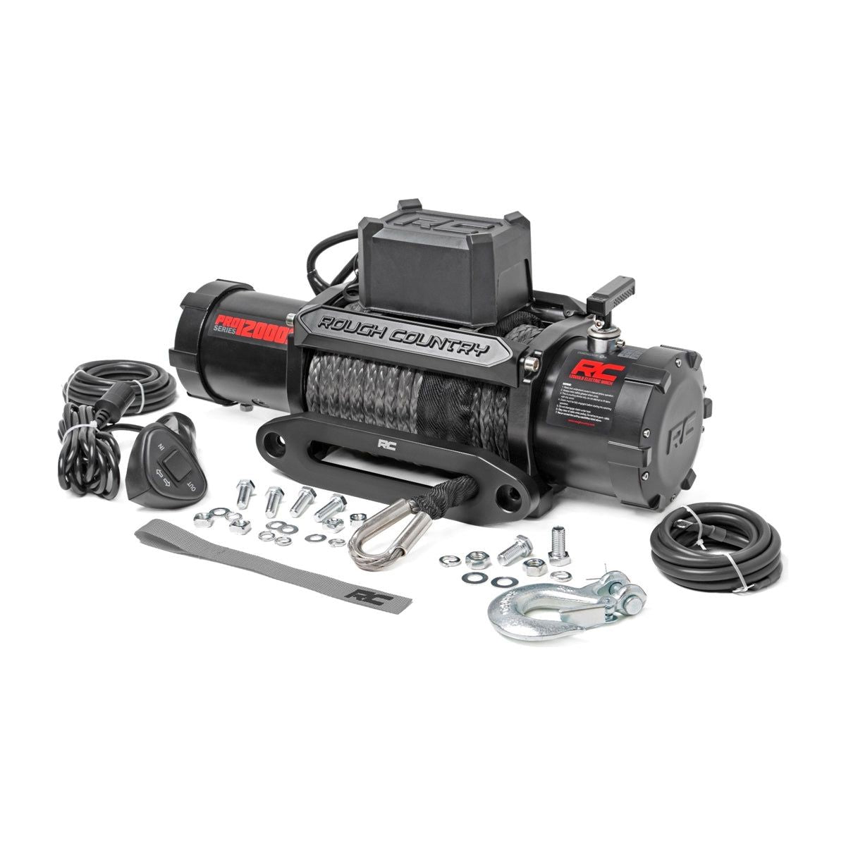 Rough Country 12000-Lb Pro Series Winch - Synthetic Rope – GTA