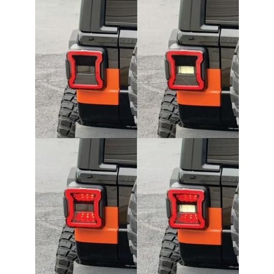 Quake LED Blackout LED Replacement Tail Lights for 2018-C Jeep Wrangler JL QTE558
