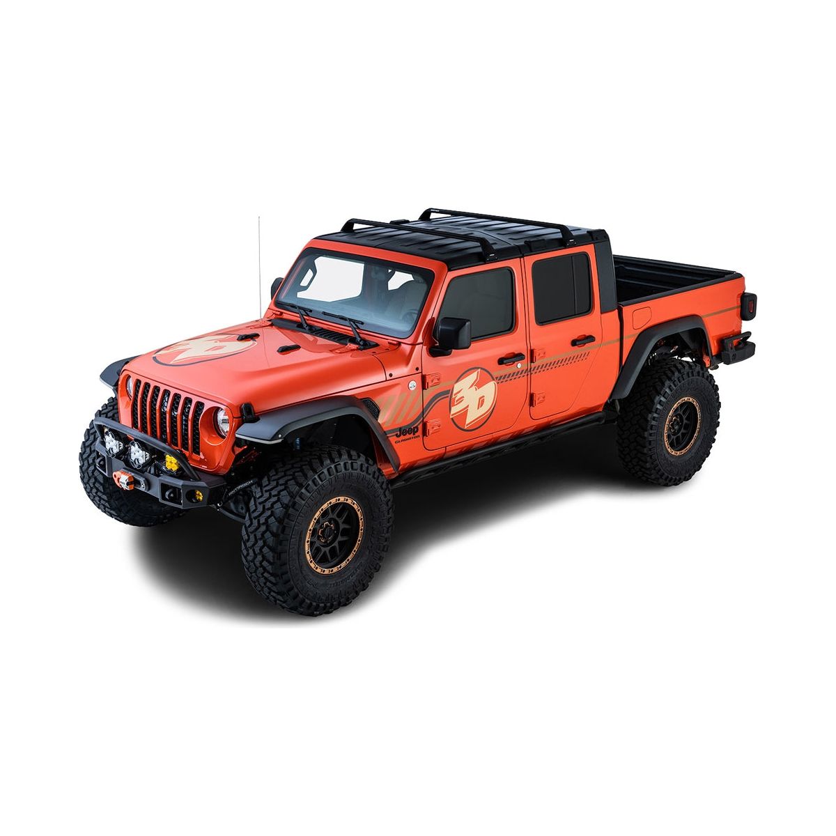 Rhino-Rack Gutter-Mount Vortex 2-Bar Roof Rack for 2007-C Wrangler JL -JK Unlimited - Gladiator JT SG59