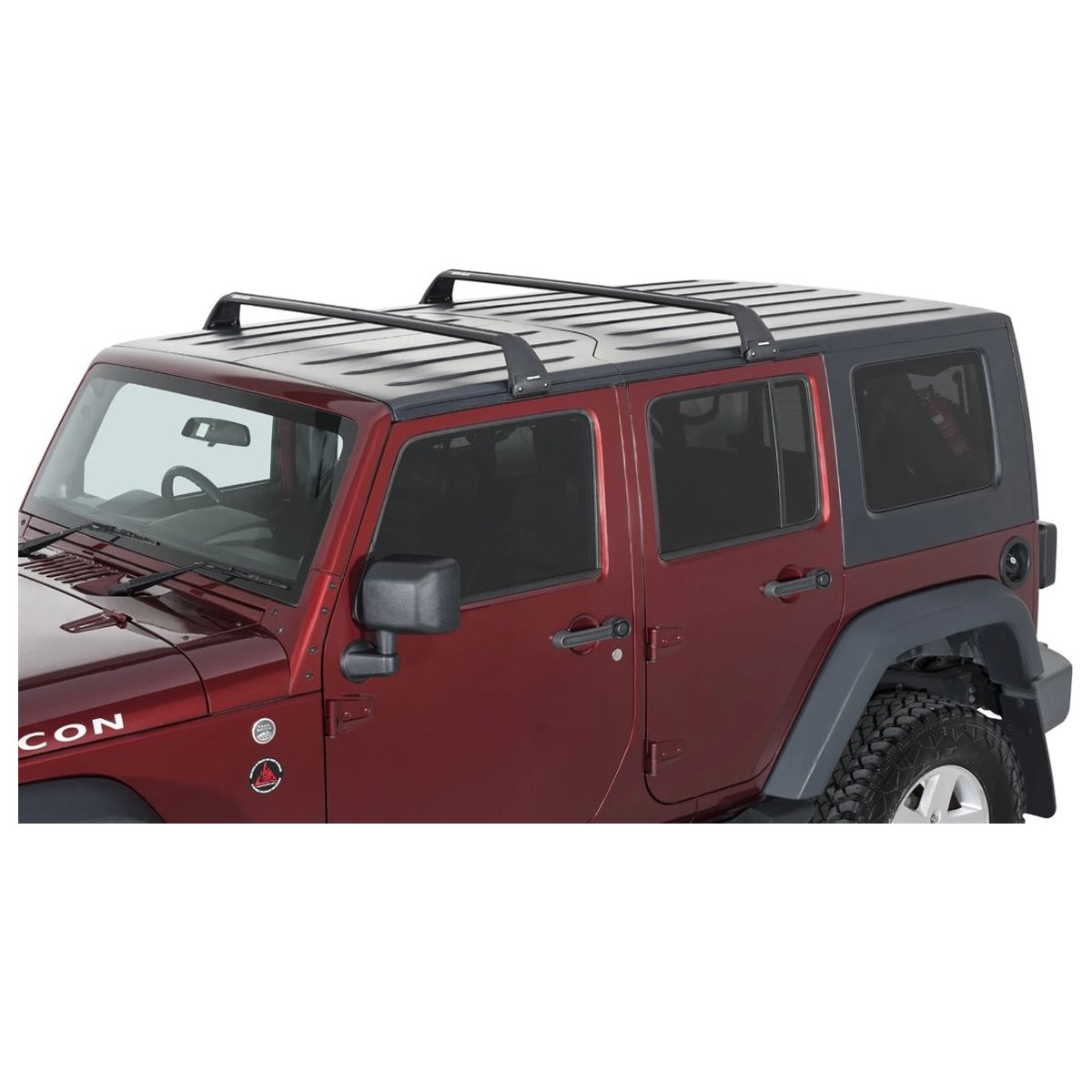 Rhino-Rack Gutter-Mount Vortex 2-Bar Roof Rack for 2007-C Wrangler JL -JK Unlimited - Gladiator JT