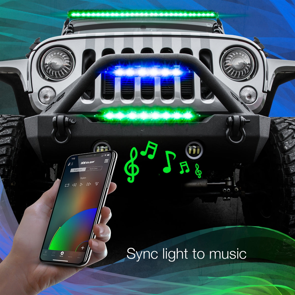 XK Glow 50" Multi-Color RGBW LED Light Bars XK-BAR-50