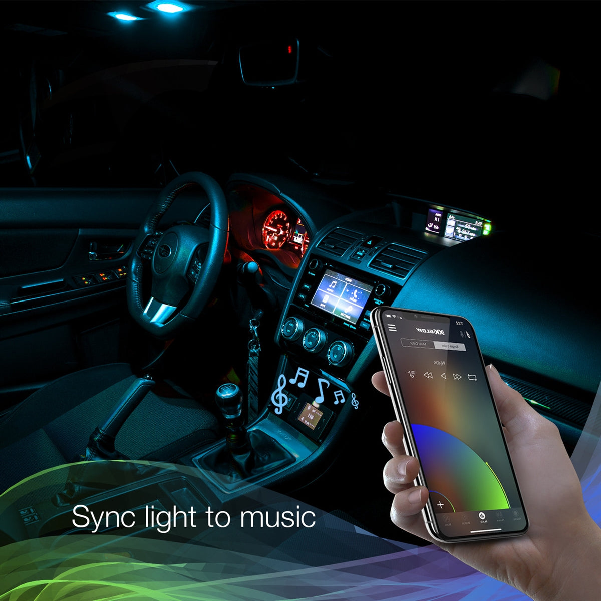 XK Glow LED Dome Light Bulb Kit with XKchrome Smartphone App Controlled XK-BULB-PANEL