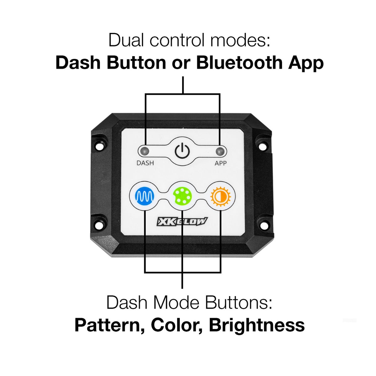 XKGlow Dual Mode Dash Surface Mount XKCHROME Controller XK-CHROME-DM-KIT