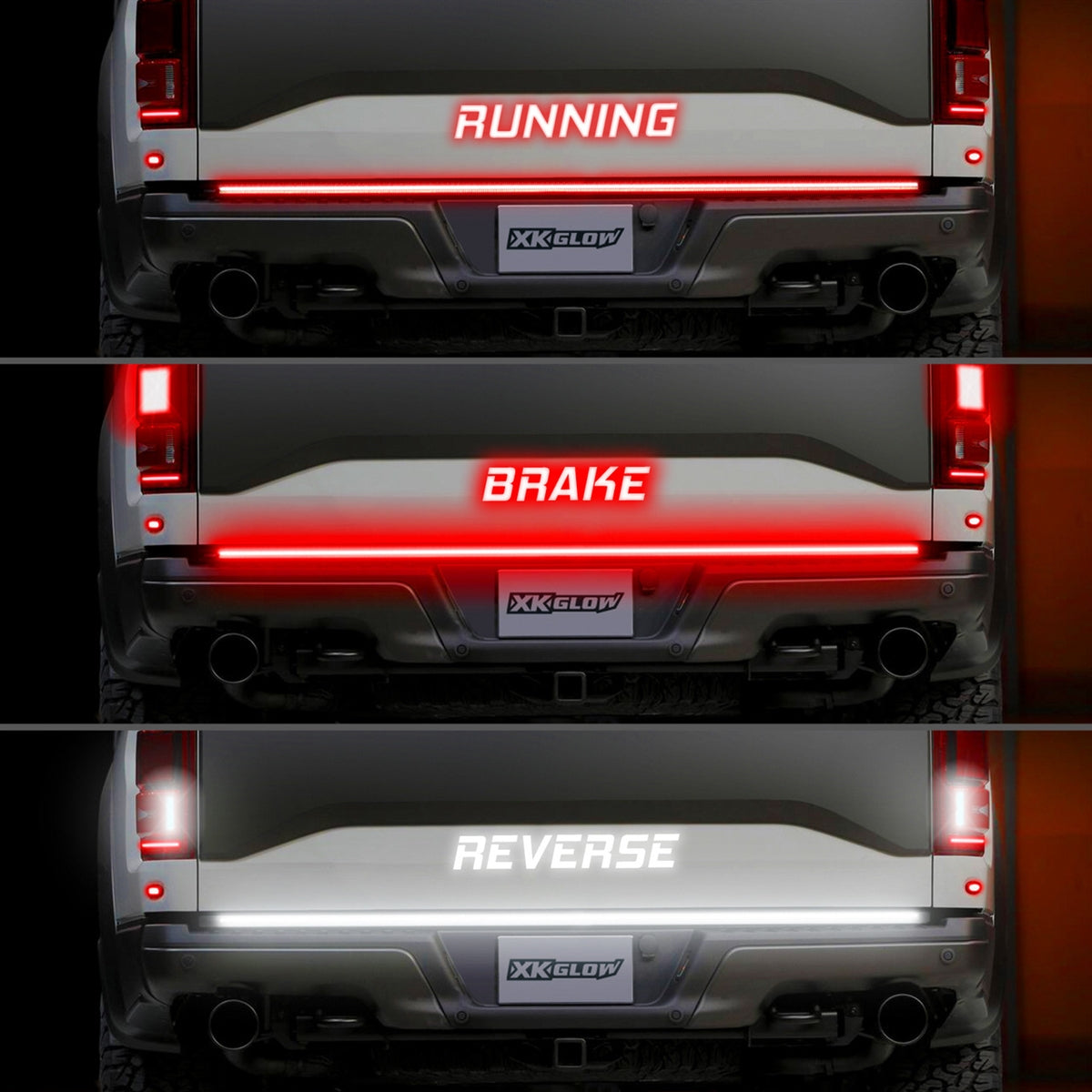 XKGlow 48-60" Truck Tailgate LED Light Bar w- Sequential Turn Signal