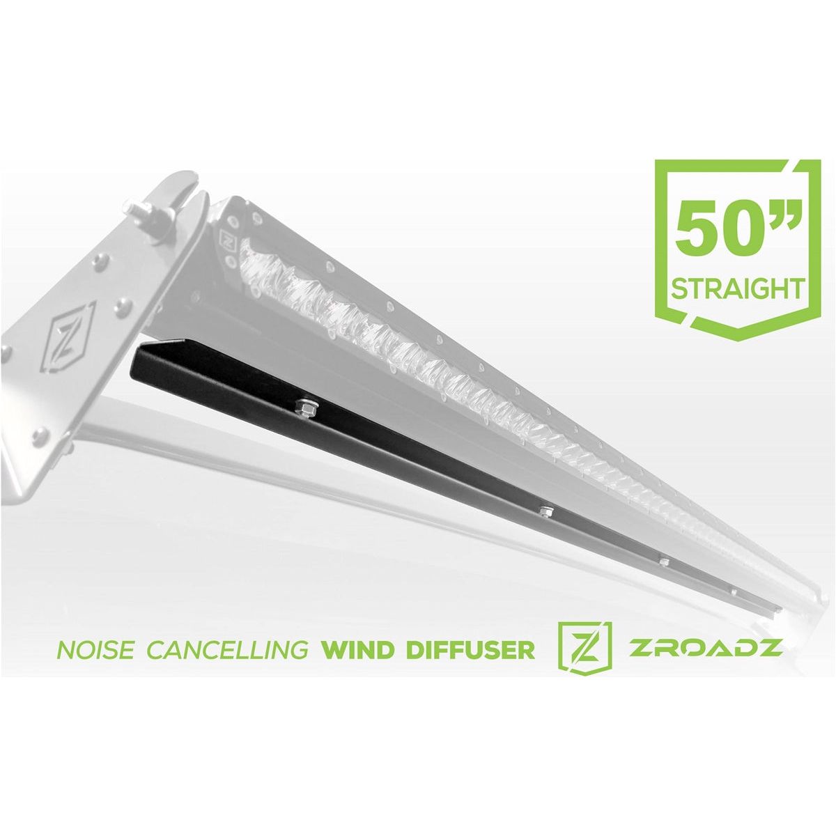 ZRoadZ 50" Noise Cancelling Wind Diffuser **Straight LED Light Bar** Z330051S