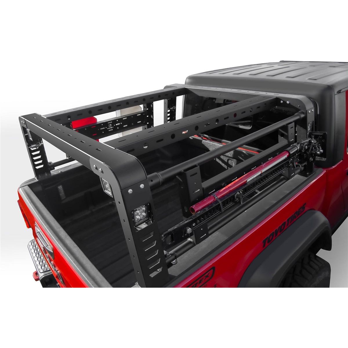 ZRoadZ Overland Access Rack With Side Gates, Incl. (4) 3 Inch ZROADZ LED Pod Lights Z834101