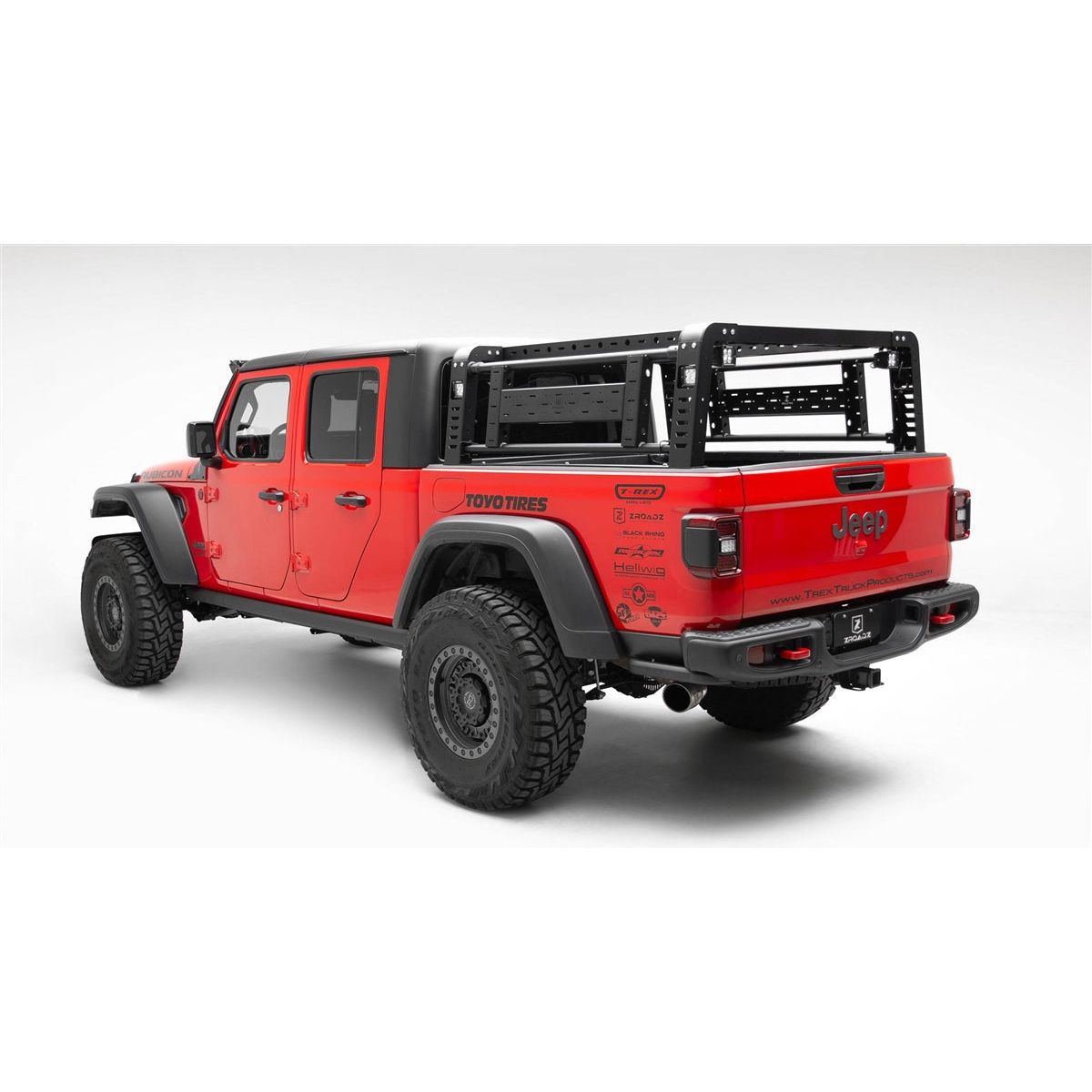 ZRoadZ Overland Access Rack With Side Gates, Incl. (4) 3 Inch ZROADZ LED Pod Lights Z834101