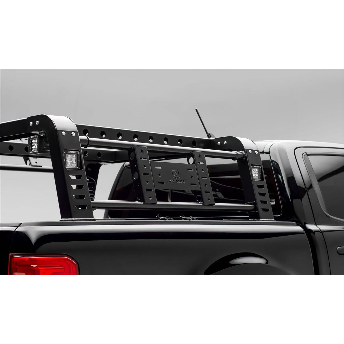 ZRoadZ Overland Access Rack With Side Gates Incl. (4) 3 Inch ZROADZ LED Pod Lights (2019-2020 Ford Ranger) Z835101