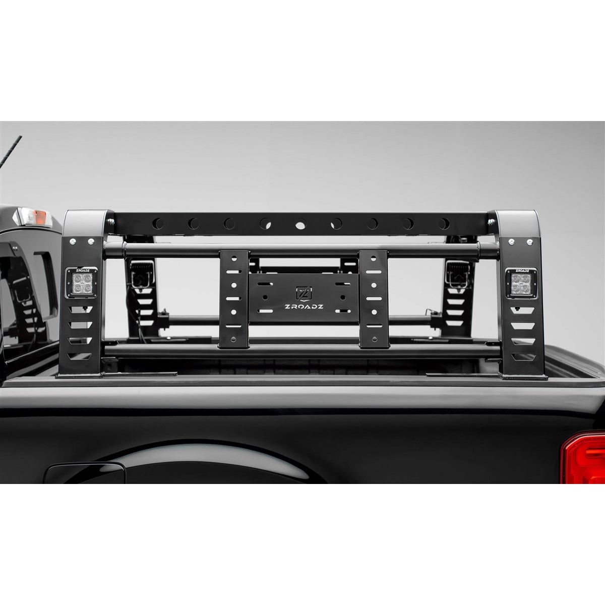 ZRoadZ Overland Access Rack With Side Gates Incl. (4) 3 Inch ZROADZ LED Pod Lights (2019-2020 Ford Ranger) Z835101