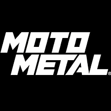 MOTO METAL WHEELS logo featuring bold white lettering on a black background.
