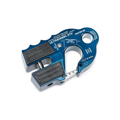 FACTOR 128 ULTRAHOOK XTV WINCH HOOK WITH SHACKLE MOUNT BLUE 00275-02