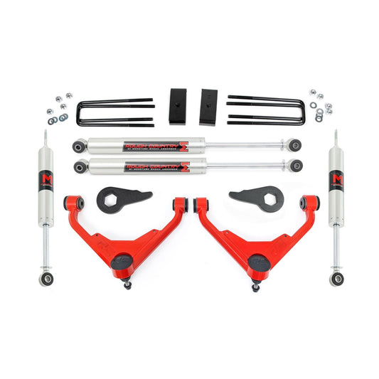 ROUGH COUNTRY 3 Inch Lift Kit | M1 | FK/FF | Chevy/GMC Sierra/Silverado 2500 HD Suburban/Yukon XL 2500 (01-10) | 85941RED
