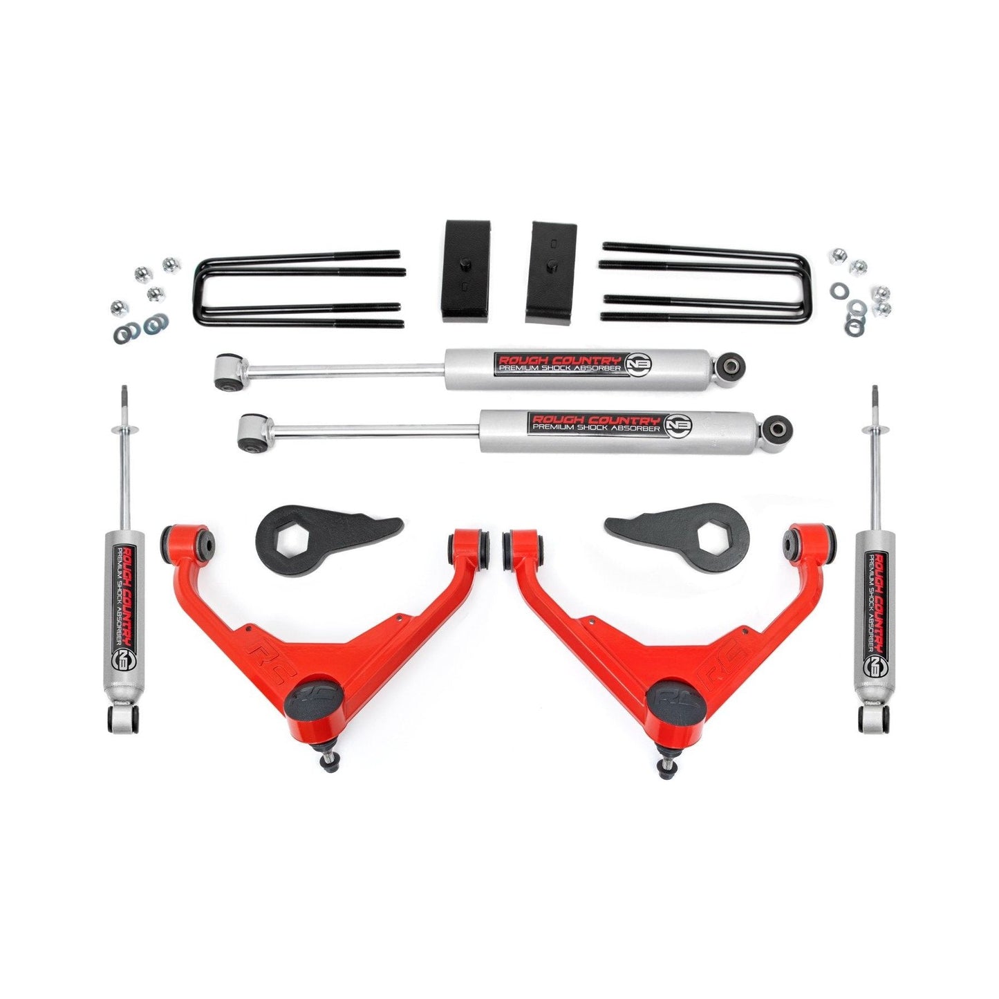 Rough Country Premium N3 3 Inch Lift Kit I 859830RED
