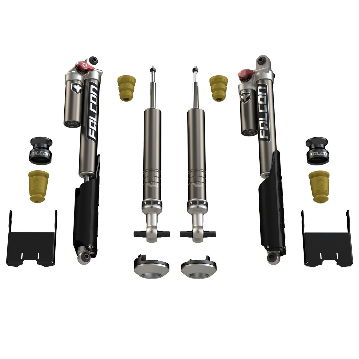 FALCON SHOCKS | 2015+ Ford F-150 2.25 Inch Sport Tow/Haul Shock Leveling System Falcon Shocks | 05-04-32-400-002
