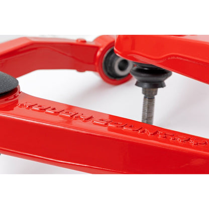 ROUGH COUNTRY Red Forged Upper Control Arms | OE Upgrade | Nissan Frontier 4WD (2005-2025) | 82009RED