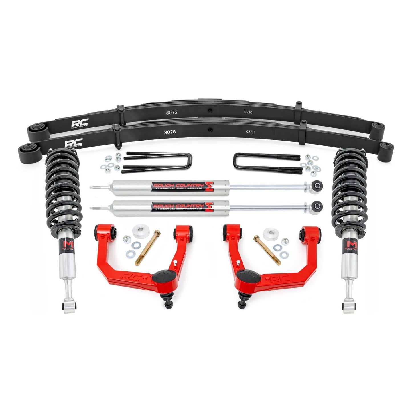 Rough Country M1 Struts w/M1 Rear Shocks 3.5 Inch Lift Kit I 74241RED