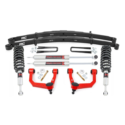 ROUGH COUNTRY 3.5 Inch Lift Kit | Red UCA | M1 Struts | Toyota Tacoma 2WD/4WD (2005-2023) | 74241RED