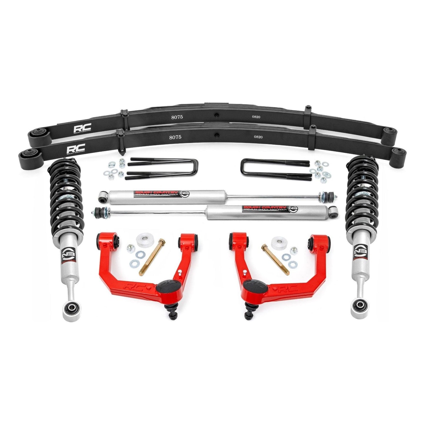 Rough Country N3 Struts w/N3 Rear Shocks 3.5 Inch Lift Kit I 74232RED