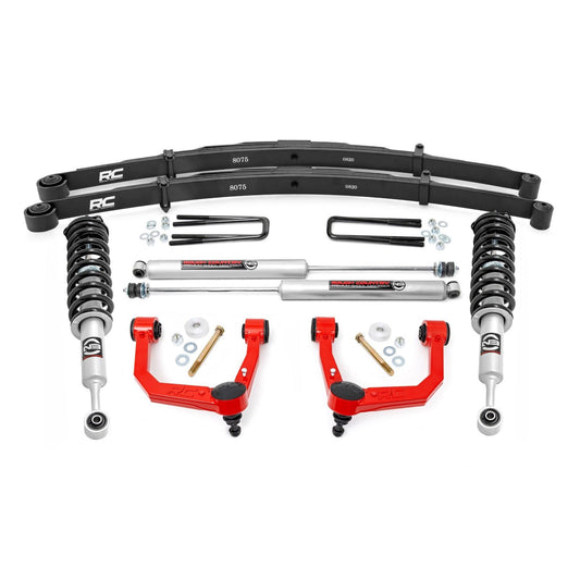 ROUGH COUNTRY 3.5 Inch Lift Kit | Red UCA | N3 Struts | Toyota Tacoma 2WD/4WD (2005-2023) | 74232RED