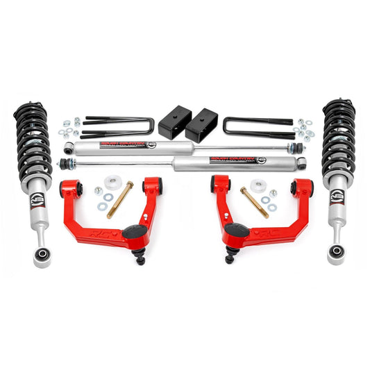ROUGH COUNTRY 3.5 Inch Lift Kit | Red UCA | N3 Struts | Toyota Tacoma 2WD/4WD (2005-2023) | 74231RED