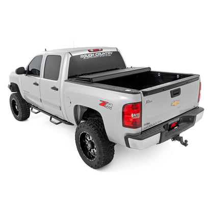 Rough Country 5'9" Bed with Rail Caps Hard Tri-Fold Flip Up Cover I 49113551
