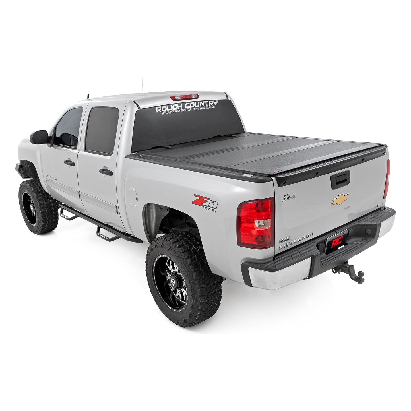 Rough Country 5'9" Bed with Rail Caps Hard Tri-Fold Flip Up Cover I 49113551