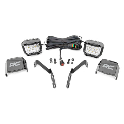 ROUGH COUNTRY LED Light Kit | Ditch Mount |  3" OSRAM | Wide | Chevy 1500 & Chevy/GMC 2500HD/3500HD (07-14) | 71062