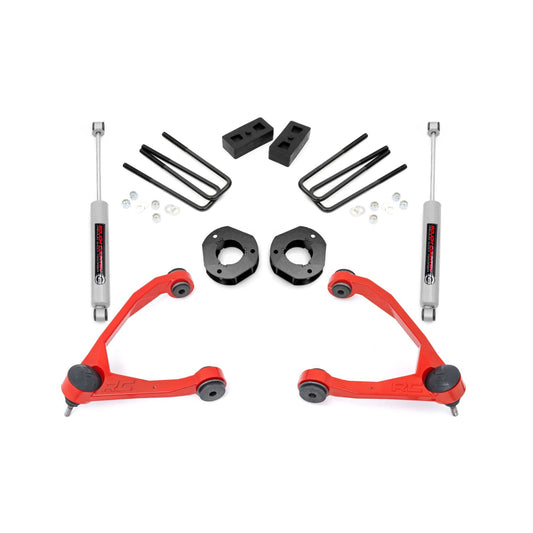 ROUGH COUNTRY 3.5" Lift Kit | Forged UCA | Cast Steel | Chevy/GMC 1500 (07-16) | 19831RED