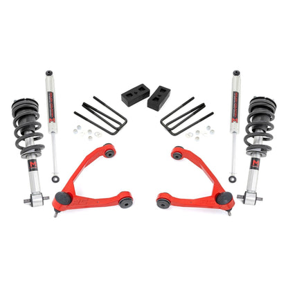 Rough Country M1 Monotube Shocks 3.5 Inch Lift Kit I 24640RED