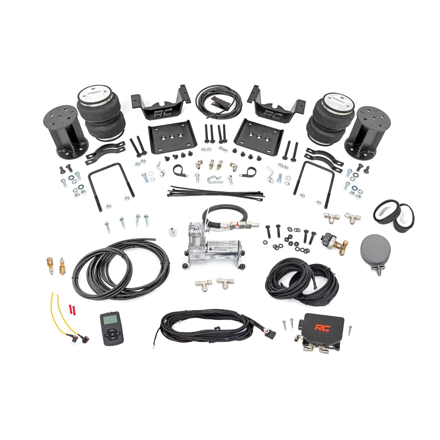 ROUGH COUNTRY Air Spring Kit w/compressor | Wireless Controller | 6-7 ...
