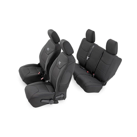 ROUGH COUNTRY Seat Covers | Front and Rear | Jeep Wrangler Unlimited 2WD/4WD (2008-2010) | 91002A