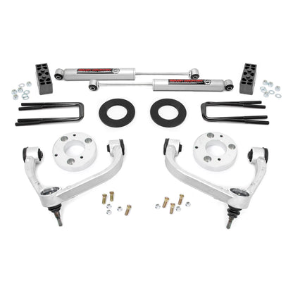 Rough Country Strut Spacers w/N3 Rear Shocks 3 Inch Lift Kit I 51013