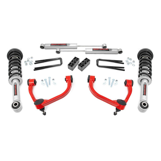ROUGH COUNTRY 3 Inch Lift Kit | N3 Struts | Ford F-150 4WD (2009-2013) | 54431RED