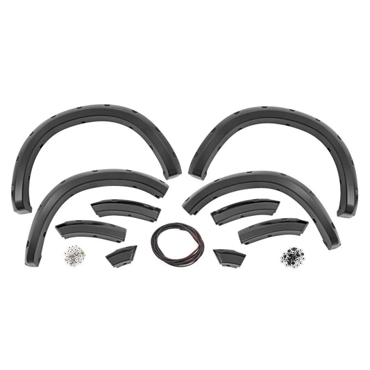 ROUGH COUNTRY Pocket Fender Flares | PXJ Diamond Black | Ram 1500 2WD/4WD (2009-2018 & Classic) | F-D10911B-PXJ