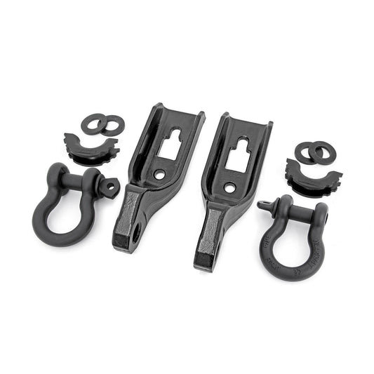 ROUGH COUNTRY Tow Hook Brackets | D-Ring Combo | Ford F-150 2WD/4WD (2009-2025) | RS158