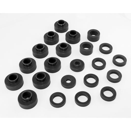 RUGGED RIDGE | 1-103BL | Body Mount Kit, Black, 80-86 Jeep Cj5 & Cj7