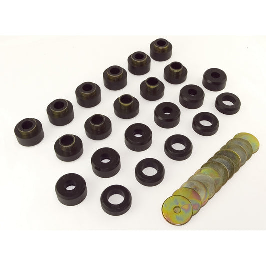 RUGGED RIDGE | 1-107BL | Body Mount Kit, Black, 97-03 Jeep Wrangler