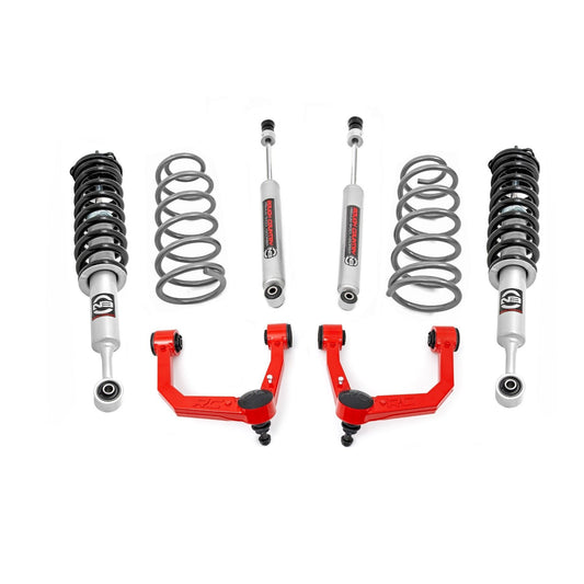 ROUGH COUNTRY 3 Inch Lift Kit | Upper Control Arms | RR Coils | N3 Struts | Toyota 4Runner (10-24) | 76632RED