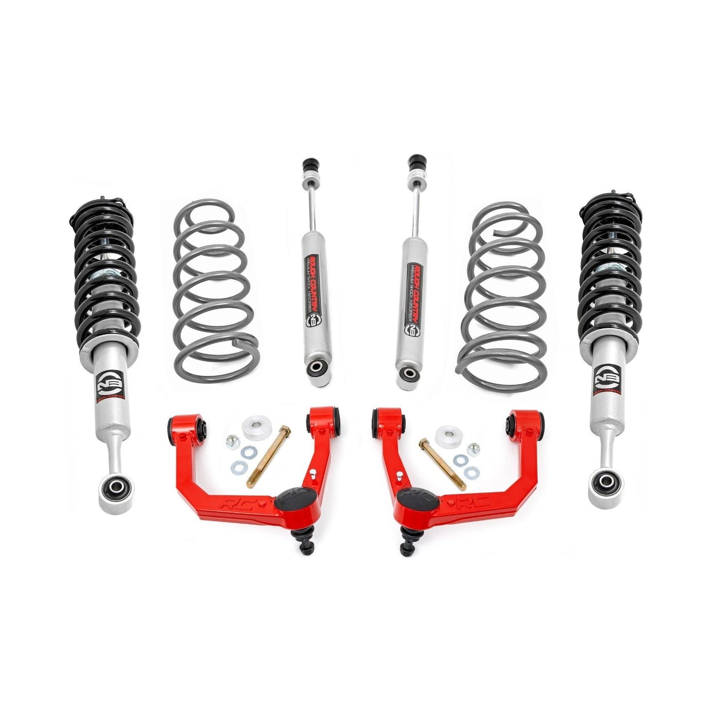 Rough Country M1 Struts w/M1 Rear Shocks 3 Inch Lift Kit I 76642RED