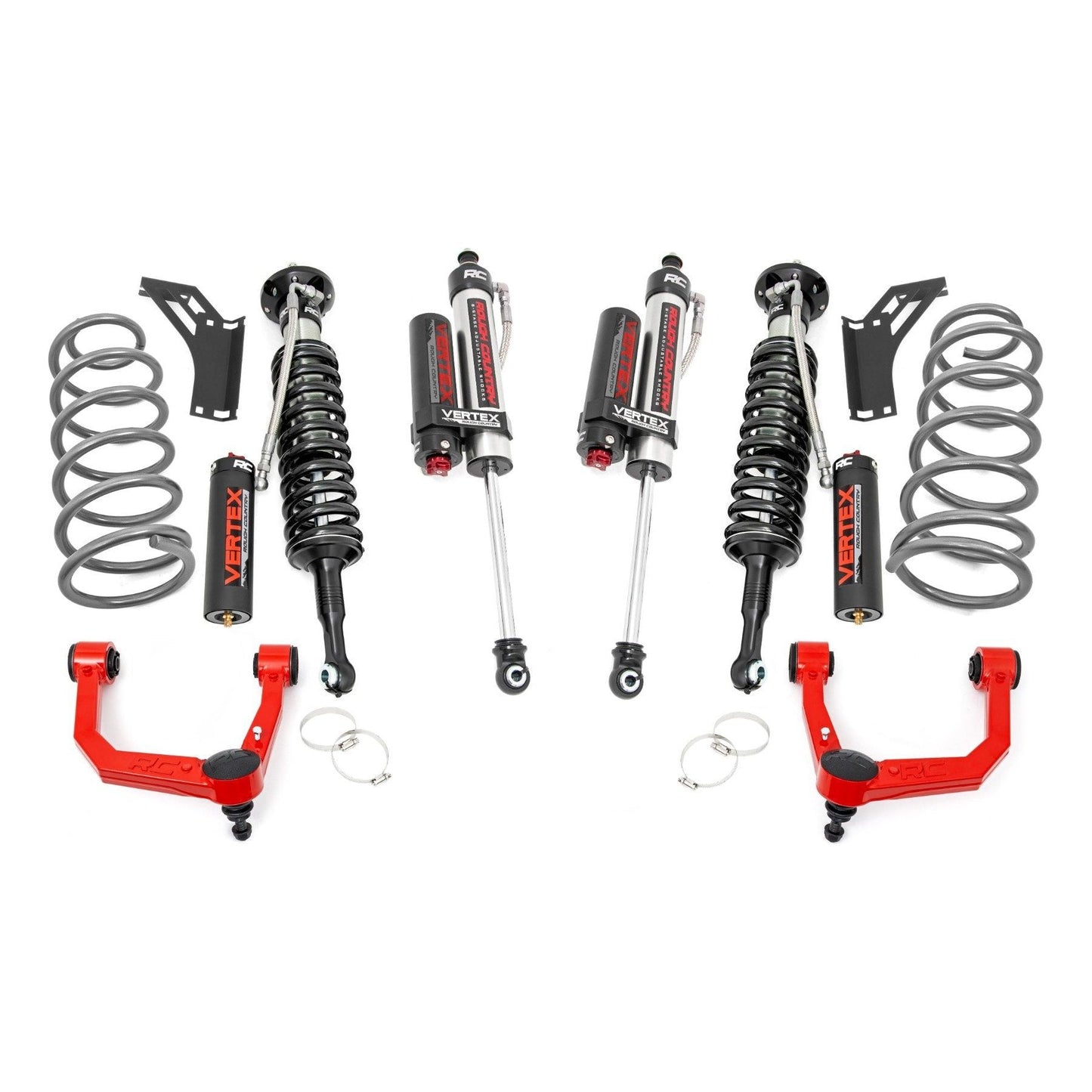 Rough Country Vertex Coilovers w/Vertex Shocks 3 Inch Lift Kit I 76650RED